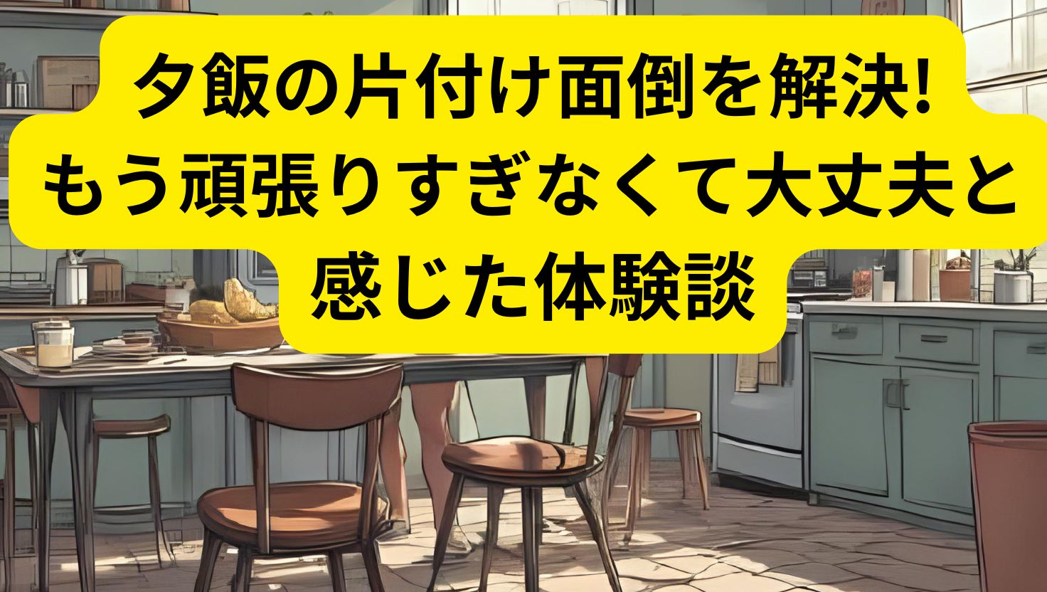夕飯の片付け面倒を解決!もう頑張りすぎなくて大丈夫と感じた体験談